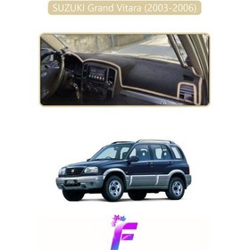 Resim Suzukı Grand Vitara 2003-2006 Uyumlu Torpido Örtüsü Yansıma Önleyici Tam Koruma K43 Bej 