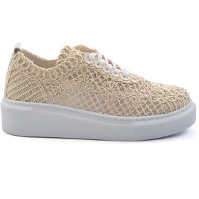 Resim Bej Leather Kadın Sneaker K01303018716 Bej 