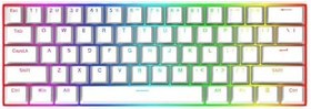 Resim Redragon K630W-RGB Dragonborn Blue Switch%60 TR Q Beyaz Mekanik Kablolu Gaming (Oyuncu) Klavye 