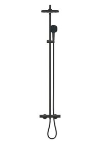Resim Grohe Tempesta System 250 Cube Duvara Monte Termostatik Bataryalı Duş Sistemi Mat Siyah - 266912431 Siyah 