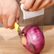 Resim Paslanmaz Çelik Çok Amaçlı Mutfak Aleti - Soğan Dilimleyici & Et Yumuşatıcı, Sebzeler & Meyveler için İdeal, Ergonomik Tutma Sapı 