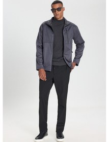 Resim AC&Co / Altınyıldız Classics Erkek Grı Sıcak Tutan Comfort Fit Rahat Kesim Dik Yaka Mont Gri 