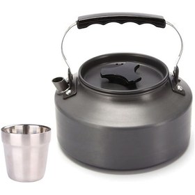 Resim Reedark Kampanya Dışı Çay/ Kahve Demleme Potu 1.1l, Alüminyum Gövde, Paslanmaz Çelik Bardak, Isıya Dayanıklı, Taşınabilir Outdoor Malzeme Çok Renkli 