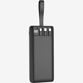 Resim AC20 Strong Çift Kablolu 20.000 mAh Siyah Powerbank 