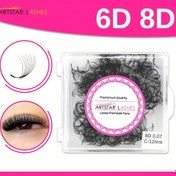 Resim 500 Adet Hazır Fan Kirpik Uzatma Seti - 6D/8D, 0.05mm/0.07mm Kalınlıkta C/D/CC Kıvrım, Kolay Uygulama için Gevşek Fanlar 