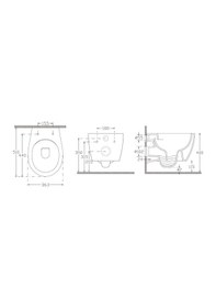Resim Ideal Standard Stradao Clearim Kanalsız Asma Klozet Kapak Dahil 