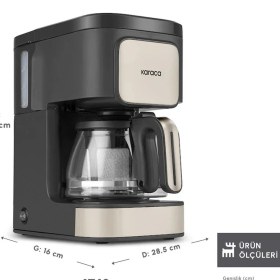 Resim Karaca Filtre Kahve ve Çay Demleme Makinesi Şık Tasarım Bej Just Coffee Aroma 2 In 1 