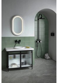 Resim VitrA Duş Kolonu Ve Termostatik Duş Bataryası Sistemi, Liquid, Manyetik El Duşlu, Parlak Siyah, A4721939 