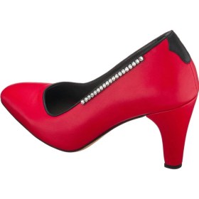 Resim Costo Shoes AYS7986 Kırmızı Deri Topuklu Özel Seri Kadın Stiletto 