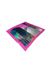 Resim Aker Pembe Karma Desen Tivil İpek Eşarp 8810713-924 