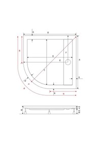 Resim Shower 90x90 Drop Oval Panelli Duş Teknesi 