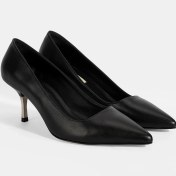 Resim Kadın Siyah Deri Stiletto 
