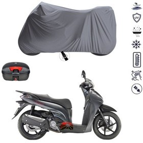 Resim Honda SH 300 Arka Çanta Uyumlu Motosiklet Branda Su Geçirmez Motor Branda 