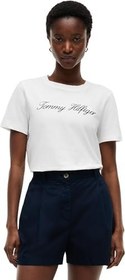 Resim Tommy Hilfiger NOS SCRIPT REGULAR C-NK SS Tişört Kadın 