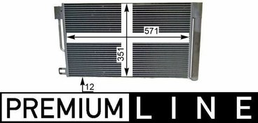 Resim MAHLE AC367000P | Klima Radyatörü (Kondenser) 06-Corsa.D-Fıo-G.Punto 1.2-1.4 16V *Z12xep-Z14xep* 