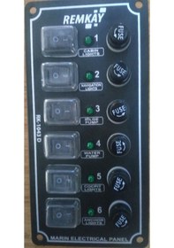 Resim Tekne Sigorta Paneli 6'Li. Cam Sigortali. Dikey Model 