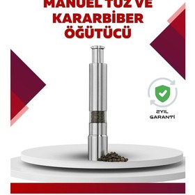 Resim Mey İthalat Hafif Ve Kompakt, Taşınabilir Baharat Öğütücü - Mutfak Ve Masa İçin Gümüş 