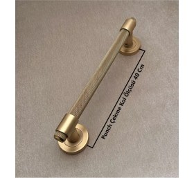 Resim Koldoor Punch Zamak A213 Mat Antik Sarı Çekme Kol Sürgülü Kapı Çekme Kolu 40 cm 1 Adet 