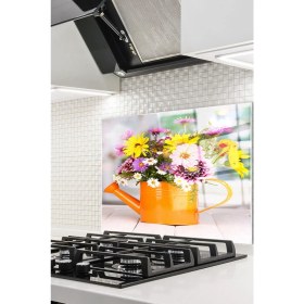Resim Cam Ocak Arkası Koruyucu Ankastre Arkası Koruyucu | Çiçek 