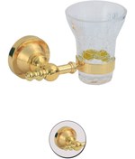 Resim Genel Markalar Ottoman Pvd Gold Montajlı Diş Fırçalık C Cam %100 Pirinç 