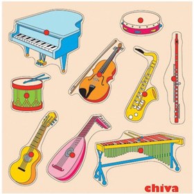 Resim 1004-CS Chiva, Müzik Aletleri Ahşap Puzzle 