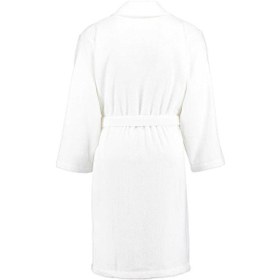 Resim Otel Bornozu Beyaz Şalyaka Çift Cep %100 Pamuk Bornoz 2 Adet 