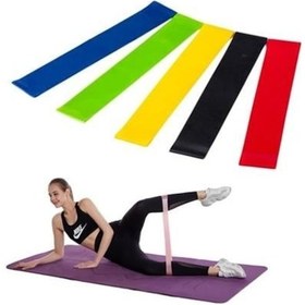 Resim Buffer 5li Egzersiz Direnç Bant Seti Pilates Crossfit Ekipmanları 