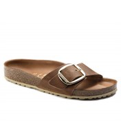 Resim Birkenstock Madrid Big Buckle Kadın Terlik - Konyak 