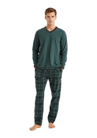 Resim Erkek Pijama Takımı 40587 - Yeşil Yeşil 