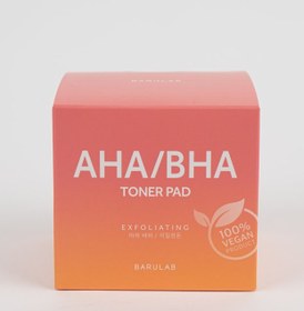 Resim Barulab The Clean Vegan Toner Pad AHA/BHA - Temizleyici Tonikli Ped 