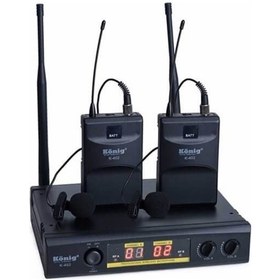 Resim K-402 2 Yaka Uhf Kablosuz Mikrofon Seti 