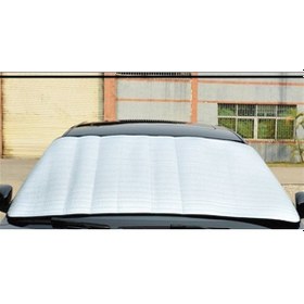 Resim Oto Araç Güneşlik Katlanabilir Parlak Araba Ön Cam Güneşliği 