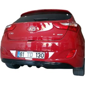 Resim Drs Tuning Hyundai I30 Uyumlu (2011-2016) Arka Tampon Eki - Difüzör (PLASTİK) 