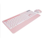 Resim Everest KM-9676 Beyaz-Pempe Multimedya Tablet-Telefon Standlı Klavye + Mouse Set 