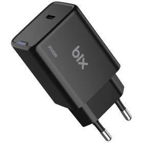Resim Bix BX1P45G GaN 45W Led Göstergeli Hızlı Şarj Cihazı Siyah 