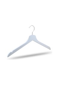 Resim Nyn Ahşap Askı Elbise Gömlek Askısı Beyaz Renk 18 Adet 