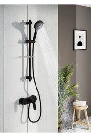 Resim VitrA Artema Root Round A4272636 Duş Bataryası, Mat Siyah 