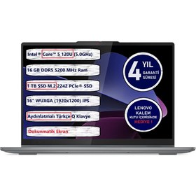 Resim LENOVO Ideapad 5 2-In-1 16IRU9 Intel® Core™ 5 120U 16GB 1tb SSD 16" Dokunmatik Freedos 