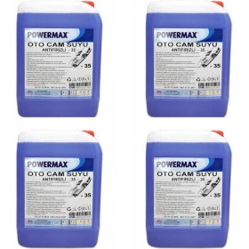 Resim POWERMAX Kaliteli Antifirizli Oto Cam Suyu -35 Derece 4X5LITRE1KOLI 