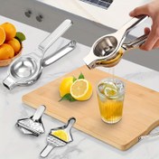 Resim 1 Adet Ağır Hizmet Tipi Ergonomik Saplı El Sıkacağı - Taşınabilir Limon, Portakal, Greyfurt Sıkma Makinesi - Kompakt Paslanmaz Çelik Mutfak Aleti, Seyahat ve Kamp İçin Kolay Temizlenebilir Tasarım & Paslanmaz Yapı, Şık Metalik Kaplama, Dayanıklı Mutfak Gereci, Yüksek Kaliteli Ev Mutfağı Ekipmanı 