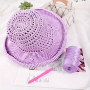 Resim 2 adet 200g Mercerize Düz Kurdele İpliği, Renkli Gradyan Naylon DIY Tığ İşi & Örgü için - Yazlık Şapkalar, Çantalar ve Terlikler için Mükemmel, El Yapımı, Boş İplik 