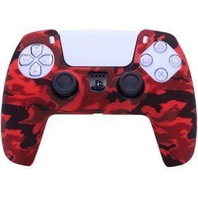 Resim Ps5 Controller Kamuflaj Seri Koruyucu Silikon Kılıf Model-5 