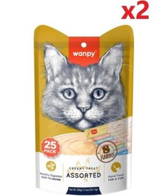Resim Wanpy Karışık Sıvı Kedi Ödülü 25x14gr (2 Adet) 