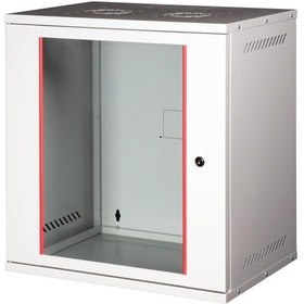 Resim Lande - 12u 19" Cam Kapaklı Duvar Tipi Rack Kabinet Genişlik: 544 Mm Derinlik: 400 Mm Açık Gri Demonte 