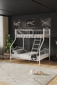 Resim ARGİMO Imaj 3 Kişilik Ebeveyn 3'lü Metal Ranza 90x190 & 140x190 