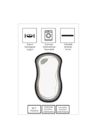 Resim West Home Makinede Yıkanabilir Kaymaz Taban Leke Tutmaz Kesimli Salon Halısı Mutfak Halısı Ve Yolluk 609 White 