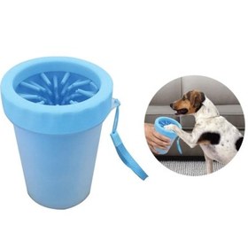 Resim Kiwi Pets Köpek Pati Temizleme ve Yıkama Kabı Mavi 