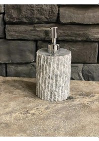 Resim Gri Dekoratif Patlatma Model Mermer Gümüş Pompalı Sıvı Sabunluk 1.sınıf Beyaz 