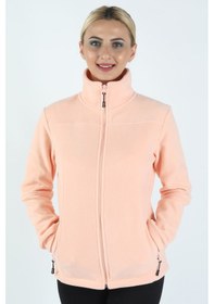 Resim Kadın Kol Fermuarlı Sweatshirt Pembe 