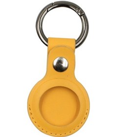 Resim Wealthglow Airtag Kılıf Sarı - Pu Deri Anahtarlık Koruyucu, Airtags İle Uyumlu Io26nq 